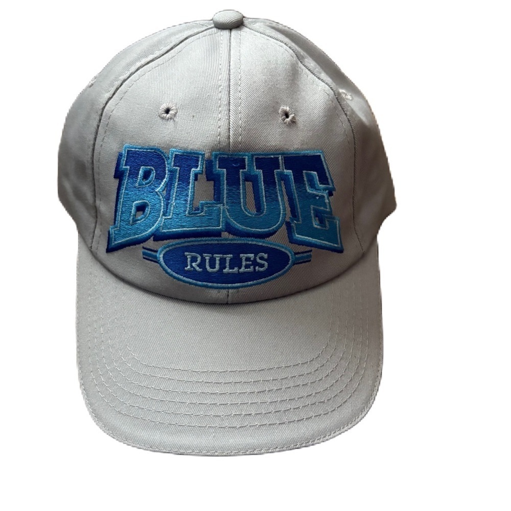 Vintage Blue Rules New Holland Adjustable Hat Gray Farm Tractor